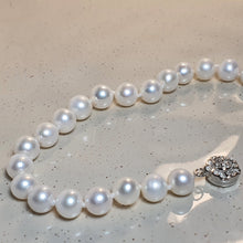 Load image into Gallery viewer, Freshwater Cultured Pearl Floral Bracelet, Sterling Silver
