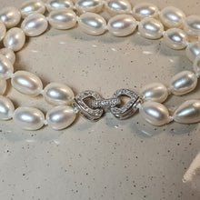 Load image into Gallery viewer, Freshwater Double Strand Pearl Bracelet, Sterling Silver
