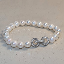 Load image into Gallery viewer, Freshwater Cultured Pearl Bracelet, Sterling Silver
