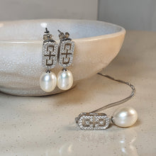 Load image into Gallery viewer, Freshwater Drop Pearl Set, Sterling Silver
