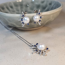 Load image into Gallery viewer, Freshwater Button Pearl Set, Sterling Silver
