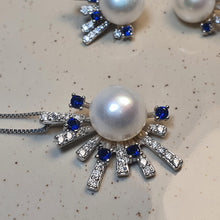 Load image into Gallery viewer, Freshwater Button Pearl Set, Sterling Silver
