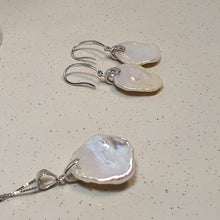 Load image into Gallery viewer, Freshwater keshi Pearl Set, Sterling Silver
