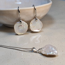 Load image into Gallery viewer, Freshwater keshi Pearl Set, Sterling Silver
