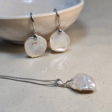 Load image into Gallery viewer, Freshwater keshi Pearl Set, Sterling Silver

