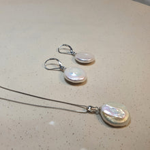 Load image into Gallery viewer, Freshwater Coin Pearl Set, Sterling Silver
