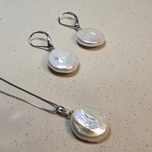 Load image into Gallery viewer, Freshwater Coin Pearl Set, Sterling Silver
