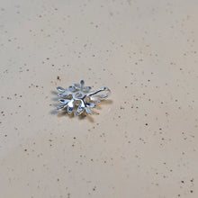 Load image into Gallery viewer, Crystal Ice Flower Pendant, Sterling Silver
