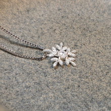 Load image into Gallery viewer, Crystal Ice Flower Pendant, Sterling Silver
