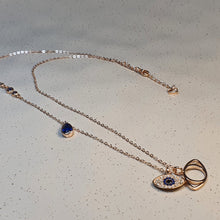 Load image into Gallery viewer, Evil Eye Pendant Necklace,
Sterling Silver
