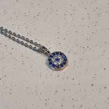 Load image into Gallery viewer, Evil Eye Necklace, Sterling Silver
