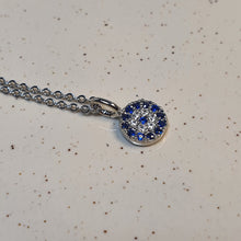 Load image into Gallery viewer, Evil Eye Necklace, Sterling Silver

