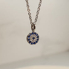 Load image into Gallery viewer, Evil Eye Necklace, Sterling Silver
