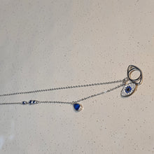 Load image into Gallery viewer, Evil Eye necklace, Sterling Silver
