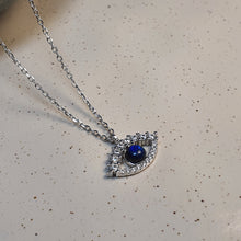 Load image into Gallery viewer, Icon Evil Eye Necklace, Sterling Silver
