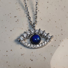 Load image into Gallery viewer, Icon Evil Eye Necklace, Sterling Silver
