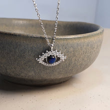 Load image into Gallery viewer, Icon Evil Eye Necklace, Sterling Silver
