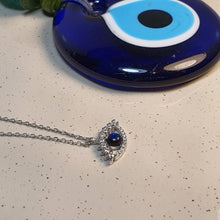 Load image into Gallery viewer, Icon Evil Eye Necklace, Sterling Silver

