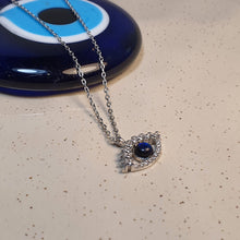 Load image into Gallery viewer, Icon Evil Eye Necklace, Sterling Silver
