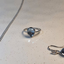 Load image into Gallery viewer, Natural Blue Topaz Set, Sterling Silver
