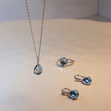 Load image into Gallery viewer, Natural Blue Topaz Set, Sterling Silver
