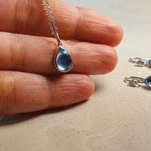 Load image into Gallery viewer, Natural Blue Topaz Set, Sterling Silver
