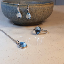 Load image into Gallery viewer, Natural Blue Topaz Set, Sterling Silver
