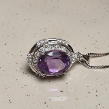 Load image into Gallery viewer, Amethyst Gemstones Jewellery necklace, Sterling Silver, Amispearl
