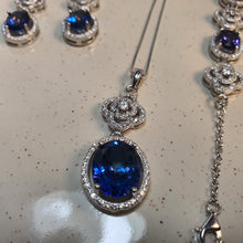 Load image into Gallery viewer, Natural Tanzanite Set, Sterling Silver
