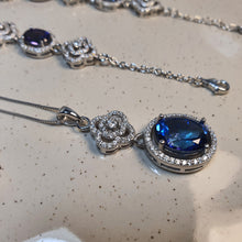 Load image into Gallery viewer, Natural Tanzanite Set, Sterling Silver
