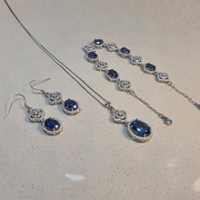 Load image into Gallery viewer, Natural Tanzanite Set, Sterling Silver
