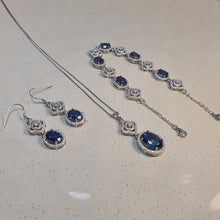 Load image into Gallery viewer, Natural Tanzanite Set, Sterling Silver
