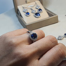 Load image into Gallery viewer, Natural Tanzanite Set, Sterling Silver
