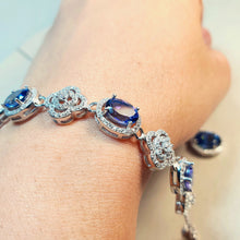 Load image into Gallery viewer, Natural Tanzanite Bracelet, Sterling Silver
