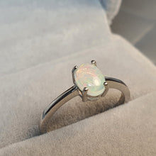 Load image into Gallery viewer, Natural Light Opal Ring, Sterling Silver
