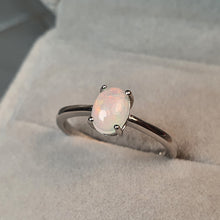 Load image into Gallery viewer, Natural Light Opal Ring, Sterling Silver
