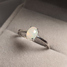 Load image into Gallery viewer, Natural Light Opal Ring, Sterling Silver
