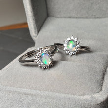 Load image into Gallery viewer, Natural Oval Opal Ring, Sterling Silver
