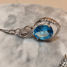 Load image into Gallery viewer, Natural Blue Topaz Gemstone Jewellery Set, Sterling Silver
