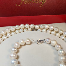 Load image into Gallery viewer, Freshwater pearl Silk strand Set, Sterling Silver
