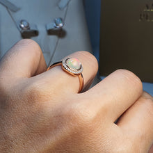 Load image into Gallery viewer, Vintage Style Natural Opal Ring, Sterling Silver
