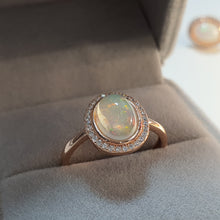 Load image into Gallery viewer, Vintage Style Natural Opal Ring, Sterling Silver
