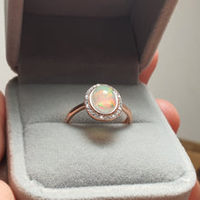 Load image into Gallery viewer, Vintage Style Natural Opal Jewellery Set, Sterling Silver
