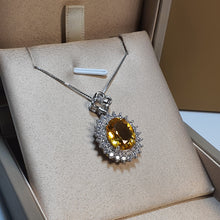 Load image into Gallery viewer, Vintage Style Citrine Gemstone Set, Sterling Silver
