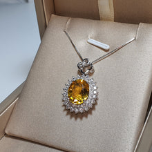 Load image into Gallery viewer, Vintage Style Citrine Gemstone Set, Sterling Silver
