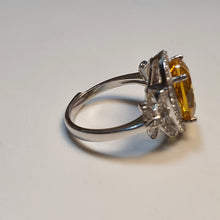 Load image into Gallery viewer, Natural Citrine Gemstone Ring, Sterling Silver
