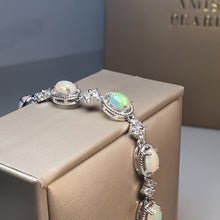 Load image into Gallery viewer, Natural Opal Bracelet, Sterling Silver
