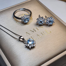 Load image into Gallery viewer, Sky Blue Topaz Gemstone Jewellery Set, Sterling Silver
