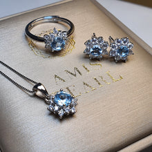 Load image into Gallery viewer, Sky Blue Topaz Gemstone Jewellery Set, Sterling Silver
