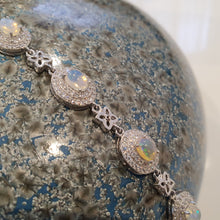 Load image into Gallery viewer, Natural Australians Opal Gemstones Bracelet, Sterling Silver
